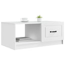 Sofabord Hvid 90 x 50 x 37 cm Konstrueret træ