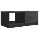 Sofabord Sort 90 x 50 x 37 cm Konstrueret træ