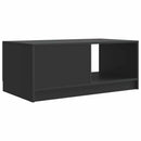 Sofabord Sort 90 x 50 x 37 cm Konstrueret træ