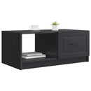 Sofabord Sort 90 x 50 x 37 cm Konstrueret træ