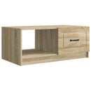 Sofabord Sonoma-eg 90 x 50 x 37 cm Konstrueret træ