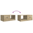 Sofabord Sonoma-eg 90 x 50 x 37 cm Konstrueret træ