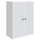 Vægmonteret skab Hvid 66 x 34,5 x 90 cm Konstrueret træ