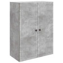 Vægmonteret skab Betongrå 66 x 34,5 x 90 cm Konstrueret træ