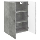Vægmonteret skab Betongrå 66 x 34,5 x 90 cm Konstrueret træ