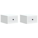 Væghængt Natbord 2 pcs Hvid 33 x 34,5 x 20 cm Konstrueret træ