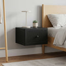Væghængt Natbord 2 pcs Sort 33 x 34,5 x 20 cm Konstrueret træ