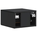 Væghængt Natbord 2 pcs Sort 33 x 34,5 x 20 cm Konstrueret træ