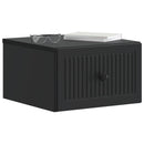 Væghængt Natbord 2 pcs Sort 33 x 34,5 x 20 cm Konstrueret træ