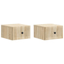 Væghængt Natbord med skuffe 2 pcs Sonoma-eg 33 x 34,5 x 20 cm