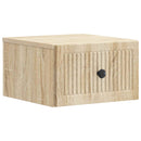 Væghængt Natbord med skuffe 2 pcs Sonoma-eg 33 x 34,5 x 20 cm