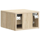 Væghængt Natbord med skuffe 2 pcs Sonoma-eg 33 x 34,5 x 20 cm