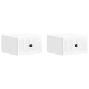 Væghængt Natbord 2 pcs Hvid højglans 33 x 34,5 x 20 cm