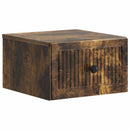 Væghængt Natbord med skuffe 2 pcs Røget eg 33 x 34,5 x 20 cm