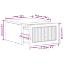 Væghængt Natbord med skuffe 2 pcs Røget eg 33 x 34,5 x 20 cm