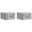 Væghængt Natbord 2 pcs Grå sonoma-eg 33 x 34,5 x 20 cm