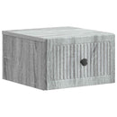 Væghængt Natbord 2 pcs Grå sonoma-eg 33 x 34,5 x 20 cm