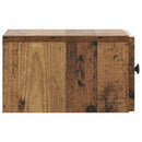 Væghængt Natbord med skuffe 2 pcs Gammelt træ 33 x 34,5 x 20 cm