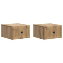 Væghængt Natbord med skuffe 2 pcs Artisan-eg 33 x 34,5 x 20 cm