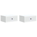 Natskab med skuffe 2 pcs Hvid 49 x 34,5 x 20 cm Konstrueret træ