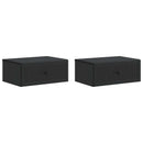 Natskab med skuffe 2 pcs Sort 49 x 34,5 x 20 cm Konstrueret træ