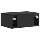 Natskab med skuffe 2 pcs Sort 49 x 34,5 x 20 cm Konstrueret træ