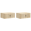 Natskab 2 pcs Sonoma-eg 49 x 34,5 x 20 cm Konstrueret træ