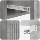 Natskab 2 pcs Betongrå 49 x 34,5 x 20 cm Konstrueret træ
