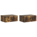 Natskab 2 pcs Røget eg 49 x 34,5 x 20 cm Konstrueret træ