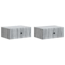 Natskab 2 pcs Grå sonoma-eg 49 x 34,5 x 20 cm Konstrueret træ