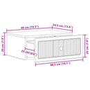 Natskab 2 pcs Artisan-eg 49 x 34,5 x 20 cm Konstrueret træ