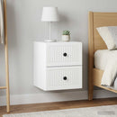 Væghængt Natbord 2 pcs Hvid 33 x 34,5 x 40 cm Konstrueret træ