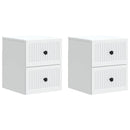 Væghængt Natbord 2 pcs Hvid 33 x 34,5 x 40 cm Konstrueret træ