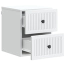 Væghængt Natbord 2 pcs Hvid 33 x 34,5 x 40 cm Konstrueret træ