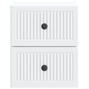 Væghængt Natbord 2 pcs Hvid 33 x 34,5 x 40 cm Konstrueret træ