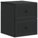 Væghængt Natbord 2 pcs Sort 33 x 34,5 x 40 cm Konstrueret træ