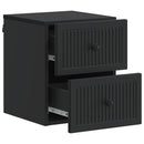 Væghængt Natbord 2 pcs Sort 33 x 34,5 x 40 cm Konstrueret træ