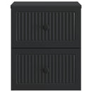 Væghængt Natbord 2 pcs Sort 33 x 34,5 x 40 cm Konstrueret træ