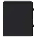 Væghængt Natbord 2 pcs Sort 33 x 34,5 x 40 cm Konstrueret træ