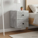 Væghængt Natbord med skuffe 2 pcs Betongrå 33 x 34,5 x 40 cm
