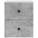 Væghængt Natbord med skuffe 2 pcs Betongrå 33 x 34,5 x 40 cm