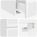 Væghængt Natbord 2 pcs Hvid højglans 33 x 34,5 x 40 cm