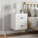 Væghængt Natbord 2 pcs Hvid højglans 33 x 34,5 x 40 cm