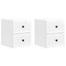 Væghængt Natbord 2 pcs Hvid højglans 33 x 34,5 x 40 cm