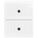 Væghængt Natbord 2 pcs Hvid højglans 33 x 34,5 x 40 cm