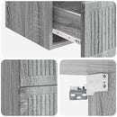 Væghængt Natbord 2 pcs Grå sonoma-eg 33 x 34,5 x 40 cm