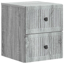 Væghængt Natbord 2 pcs Grå sonoma-eg 33 x 34,5 x 40 cm