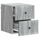 Væghængt Natbord 2 pcs Grå sonoma-eg 33 x 34,5 x 40 cm