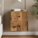 Væghængt Natbord Gammelt træ 33 x 34,5 x 40 cm Konstrueret træ