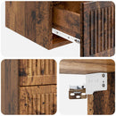 Væghængt Natbord med skuffe 2 pcs Gammelt træ 33 x 34,5 x 40 cm